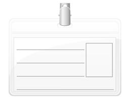 Ilustración de vector de tarjeta de identificación