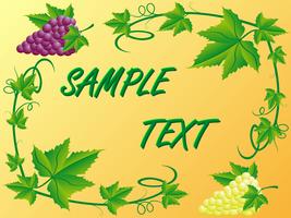 decorative pattern of a white red grapes and leaves vector