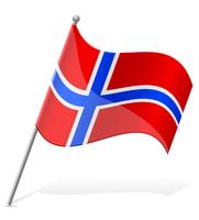 Bandera de ilustración vectorial de Noruega vector