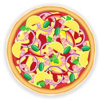 ilustración vectorial de pizza vector