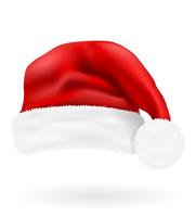 christmas red hat santa claus vector illustration