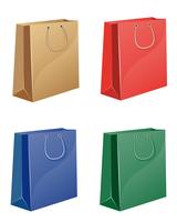 coloured shopping bag vector