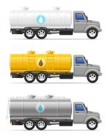 cargo truck with tank for transporting liquids vector illustration