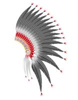 mohawk hat of the american indians vector illustration