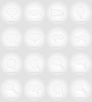 speech bubbles flat icons vector illustration