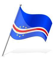 Bandera de ilustración vectorial cabo verde vector