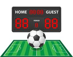 football soccer sports digital scoreboard vector illustration