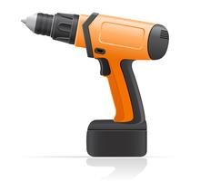 electric screwdriver vector illustration