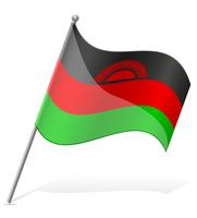 Bandera de ilustración vectorial malawi vector