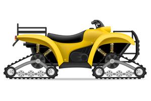 atv motorcycle on four tracks off roads vector illustration