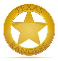 Ilustración de vector de estrella texas ranger