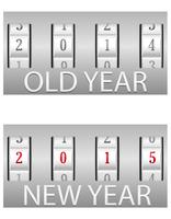 combination lock old and the new year vector illustration