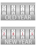 combination lock old and the new year vector illustration