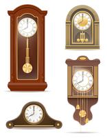 reloj viejo retro set icono stock vector ilustración