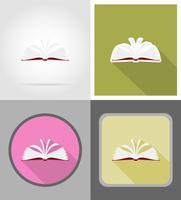 libro plano iconos vector illustration