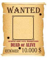 announcement wanted criminal poster vector illustration