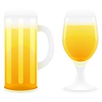 Ilustración de vector de vidrio de cerveza