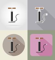 car air pump flat icons vector illustration