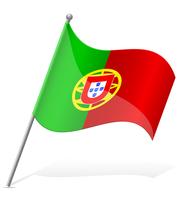 Bandera de ilustración vectorial de portugal vector