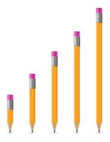 lápices afilados ilustración vectorial vector