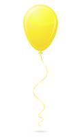 yellow balloon vector illustration