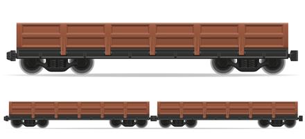 Ilustración de vector de tren vagón de tren