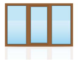 Ventana transparente de plástico marrón ver ilustración vectorial al aire libre vector