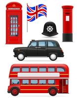 Londres set iconos vector illustration
