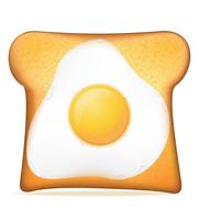 toast with egg vector illustration