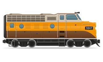 Ilustración de vector de tren locomotora de ferrocarril
