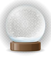 snow globe transparent vector illustration