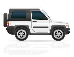 car jeep off road suv vector illustration