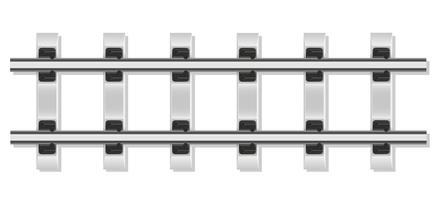 railway rails and concrete sleepers vector illustration