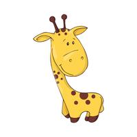 Cute Giraffe baby. Baby shower card vector