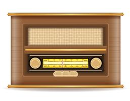 Ilustración de vector stock viejo icono retro vintage de radio