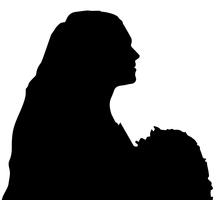 bride realistic silhouette vector illustration