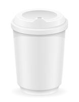 white cup for coffee or tea vector illustration