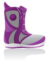 bota para snowboard vector illustration