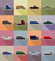 transporte plano iconos vector illustration