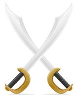 old retro pirate sword vector illustration