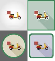 delivery vehicle flat icons vector illustration