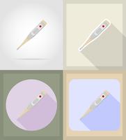 medical objects and equipment flat icons illustration vector