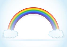 Resumen arco iris con nubes ilustración vectorial vector