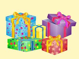 much boxes for gifts vector