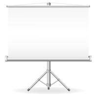 blank portable projection screen vector illustration