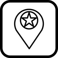 Starred Location Icon Design vector