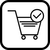 Verified Cart Items Icon Design vector