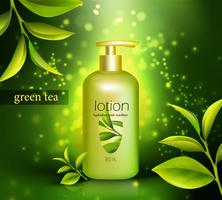 Lotion With Green Tea Illustration vector