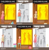 Domestic Altercation Posters Set vector