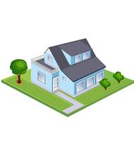 Isometric house vector